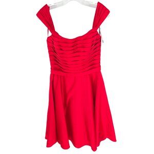 Allure Bridals Bridesmaids Ruched Satin Dress Scarlet Valentine's Day Date 10